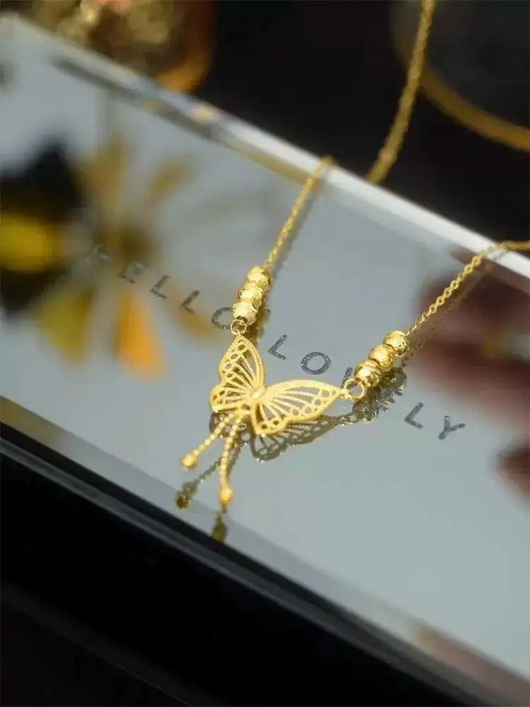 Golden Butterfly Necklace(gold plated)