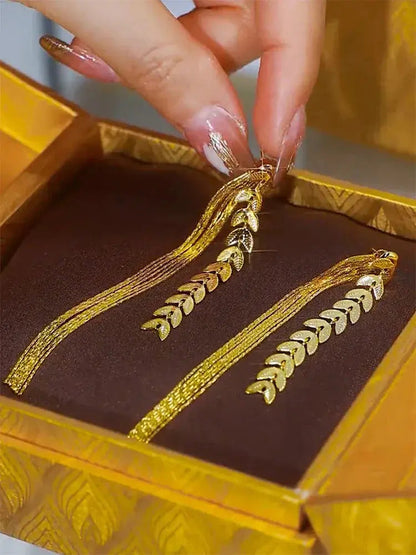 Tassel earring(24k gold plated)