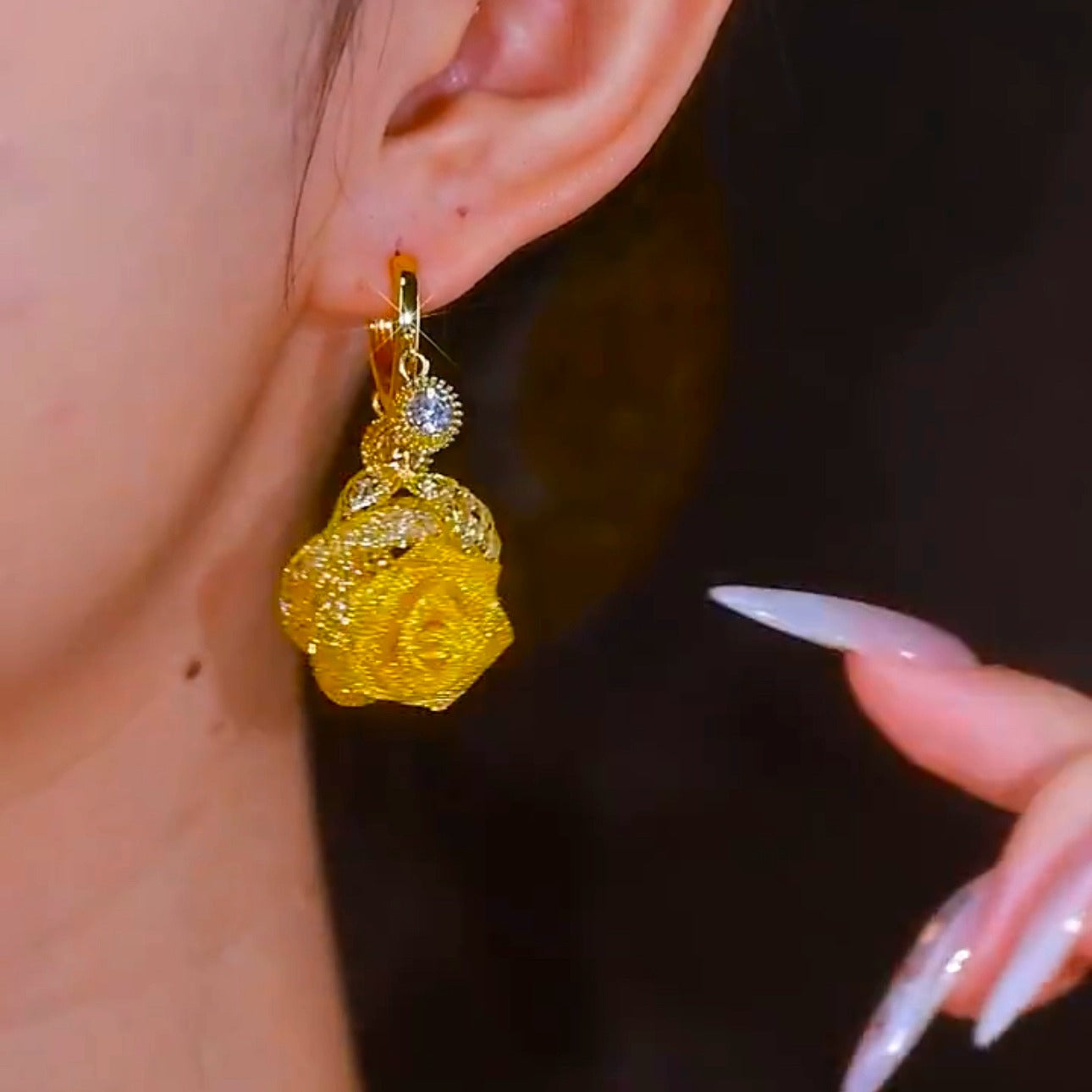 Golden Blossom Earrings(24K GOLD PLATED)